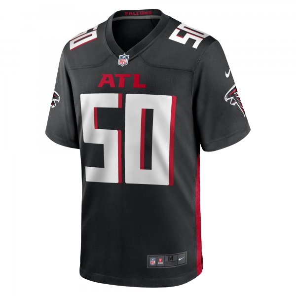 Men's Atlanta Falcons Tae Davis Nike  Black Team Game Jersey