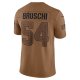 Men's New England Patriots Tedy Bruschi Nike Brown 2023 Salute To Service Retired Player Limited Jersey