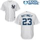 New York Yankees #23 Don Mattingly White Cool Base Stitched Youth MLB Jersey