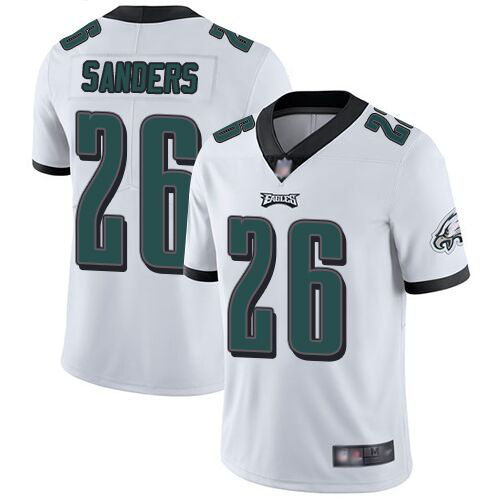 Men's Nike Philadelphia Eagles #26 Miles Sanders White Team Color Stitched NFL Vapor Untouchable Limited Jersey