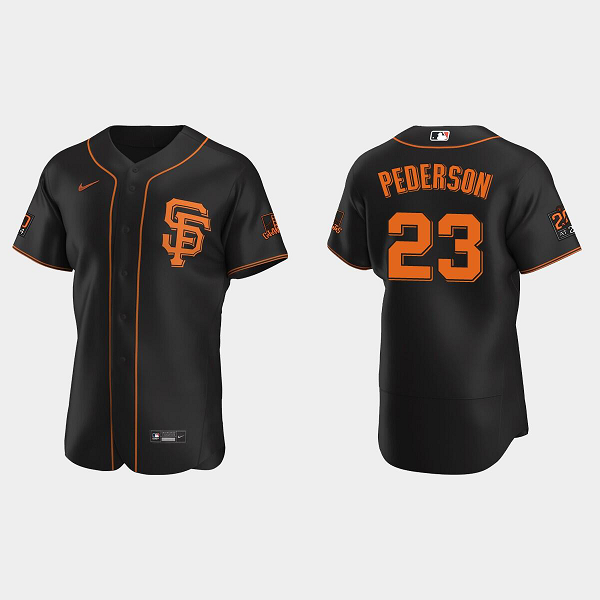 Men's San Francisco Giants #23 Joc Pederson Black Alternate MLB Jersey