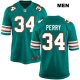 Men's Nike Miami Dolphins #34 Senorise Perry Green Game Throwback Football NFL Jersey