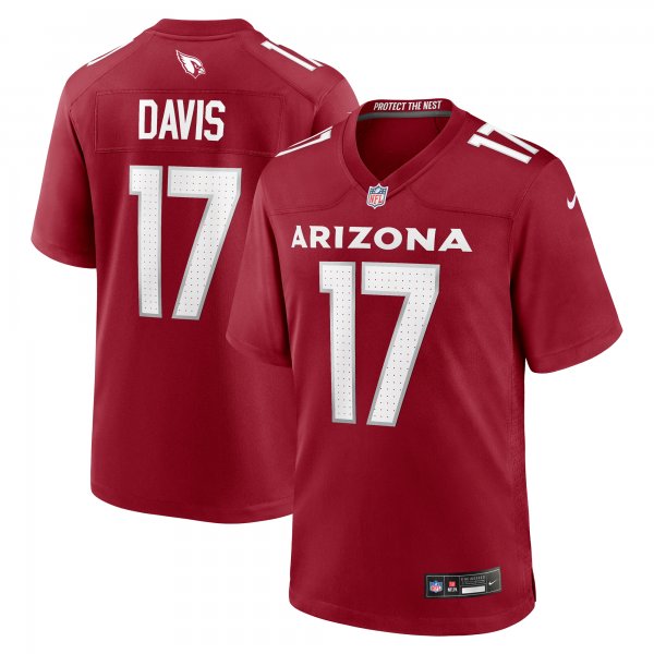 Men's Arizona Cardinals Kaden Davis Nike  Cardinal Team Game Jersey