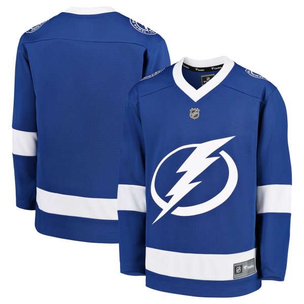 Youth Tampa Bay Lightning Fanatics Blue Home Replica Blank Jersey