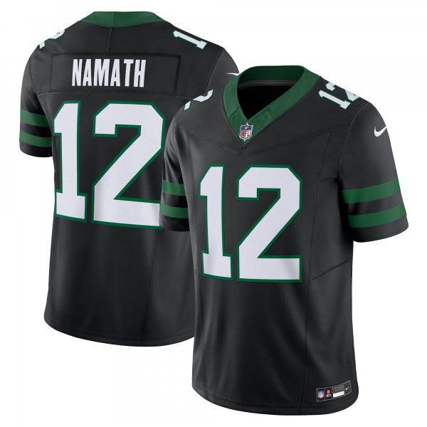 Men's New York Jets Joe Namath Nike Legacy Black Alternate Vapor F.U.S.E. Limited Jersey