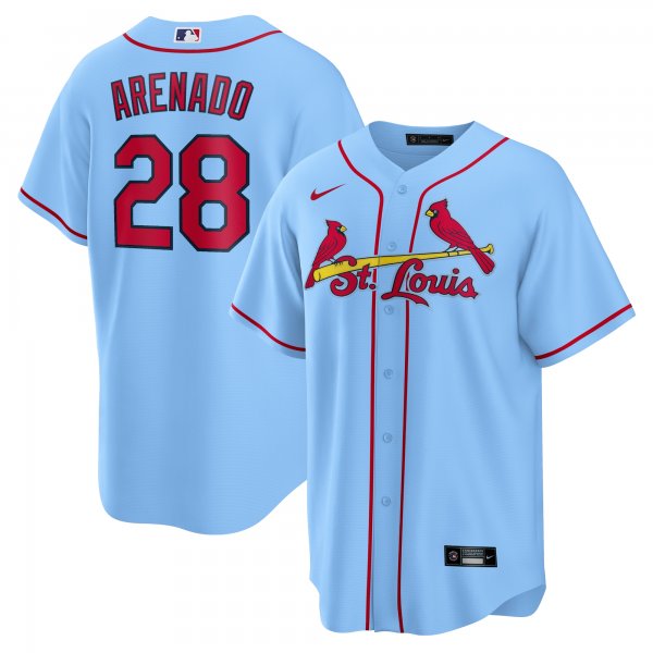 Men's St. Louis Cardinals Nolan Arenado Nike Light Blue Alternate Official Replica Player Jersey