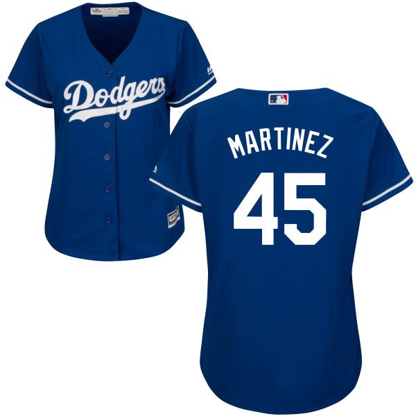 Los Angeles Dodgers #45 Pedro Martinez Women's Cool Base Royal Jersey