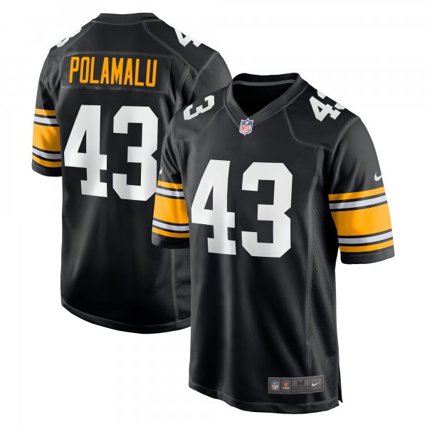 Men's Pittsburgh Steelers Troy Polamalu Nike Black Retired Player Jersey