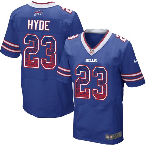 Men's Nike Buffalo Bills #23 Micah Hyde Elite Royal Blue Home Drift Fashion NFL Jersey