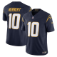 Men's Los Angeles Chargers #10 Justin Herbert Nike Navy Vapor F.U.S.E. Limited NFL Jersey