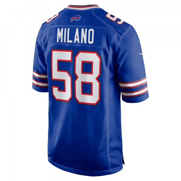 Men's Buffalo Bills Matt Milano Nike Royal Game Player Jersey