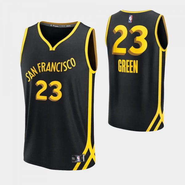 Golden State Warriors #23 Draymond Green 2023-24 City Edition Black Jersey