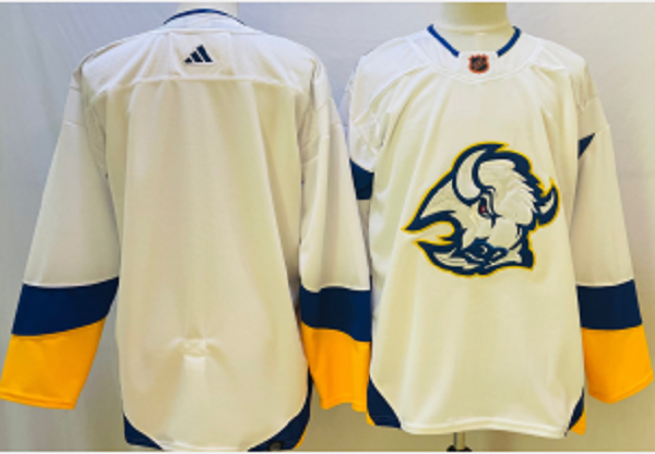 Men's Buffalo Sabres Blank White 2022 Reverse Retro NHL Jersey