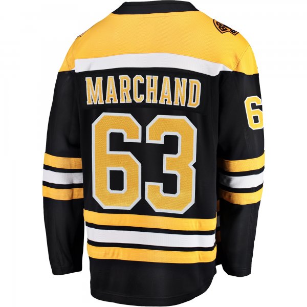 Men's Boston Bruins Brad Marchand Fanatics Black Home Breakaway Jersey