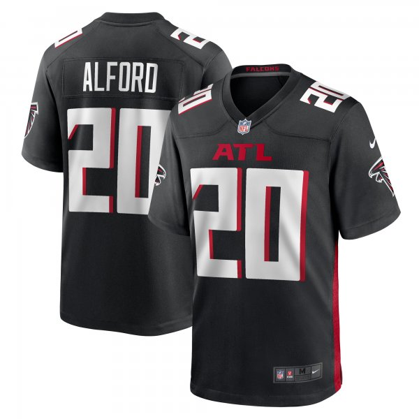 Men's Atlanta Falcons Dee Alford Nike  Black Team Game Jersey