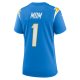 Women's Los Angeles Chargers Number 1 Mom Nike Powder Blue Game Jersey