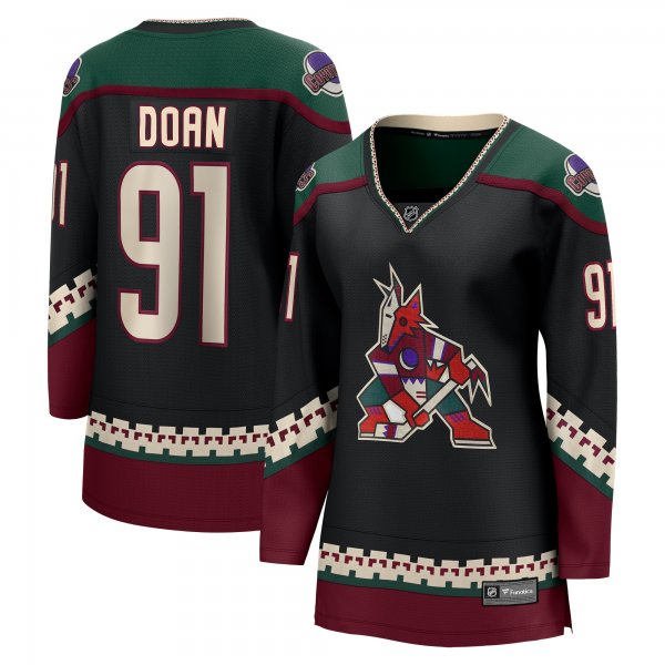 Women's Arizona Coyotes Josh Doan Fanatics Black Home Breakaway Jersey