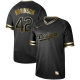 Los Angeles Dodgers #42 Jackie Robinson Black Gold Stitched MLB Jersey