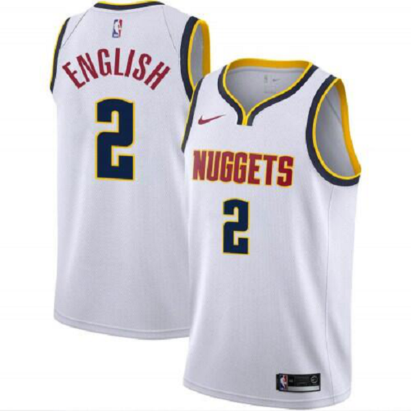 Men's Denver Nuggets #2 Swingman White Alex English Association Edition NBA Jersey