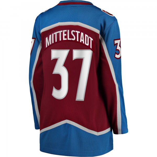 Women's Colorado Avalanche Casey Mittelstadt Fanatics Burgundy Home Breakaway Player Jersey