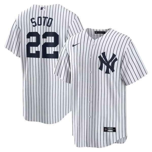 Youth New York Yankees #22 Juan Soto Nike White Home Jersey