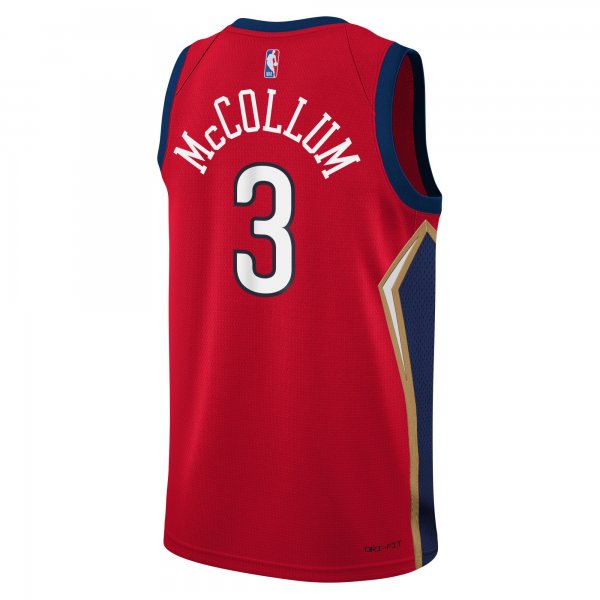 Youth New Orleans Pelicans C.J. McCollum Jordan Brand Red Swingman Jersey - Statement Edition