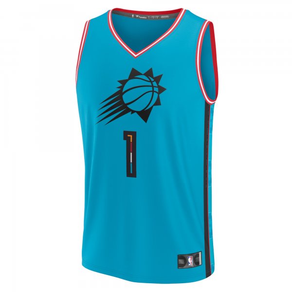 Men's Phoenix Suns Devin Booker Fanatics Teal Fastbreak Jersey - City Edition