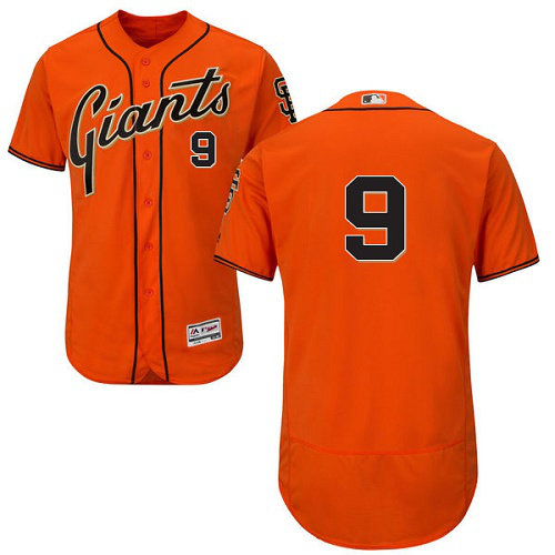 San Francisco Giants #9 Brandon Belt Orange Flexbase Collection Stitched MLB Jersey