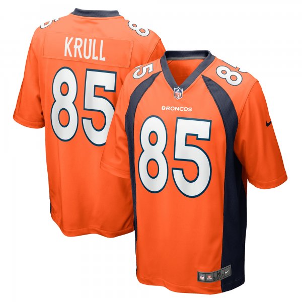 Men's Denver Broncos Lucas Krull Nike  Orange Team Game Jersey