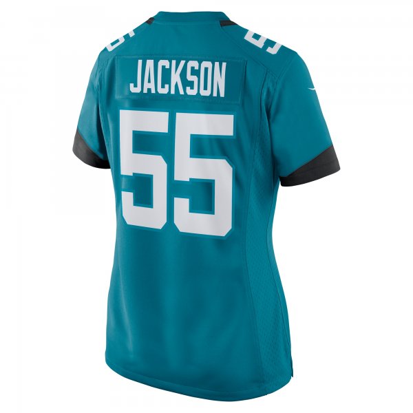 Women's Jacksonville Jaguars Dequan Jackson Nike  Teal  Game Jersey