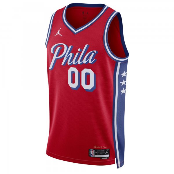 Unisex Philadelphia 76ers Jordan Brand Red 2022/23 Swingman Custom Jersey - Statement Edition