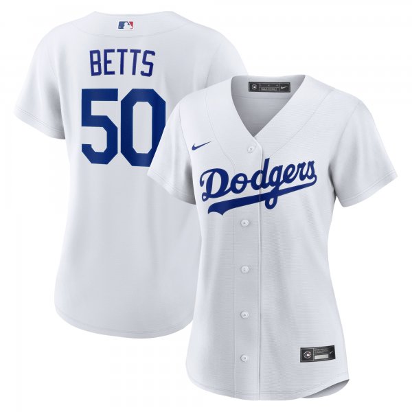 Women's Los Angeles Dodgers Mookie Betts Nike White Home Replica Player Jersey