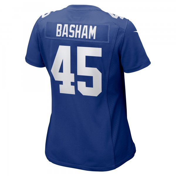 Women's New York Giants Boogie Basham Nike  Royal  Game Jersey