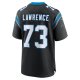 Men's Carolina Panthers Rashard Lawrence Nike  Black  Game Jersey