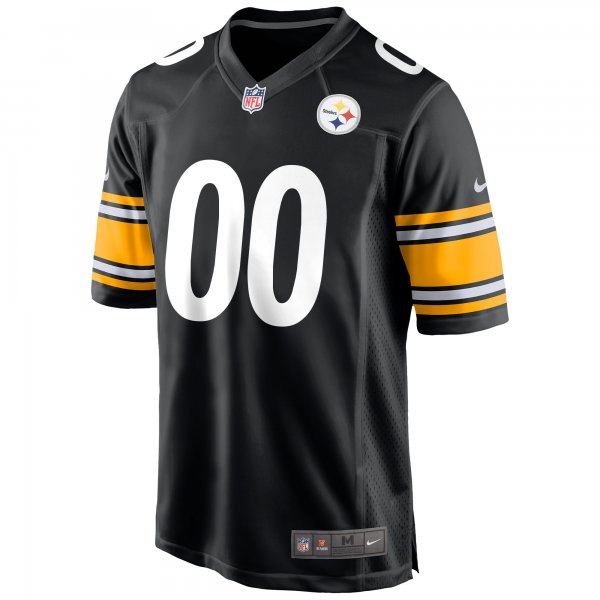 Men's Pittsburgh Steelers Nike Black Custom Game Jersey