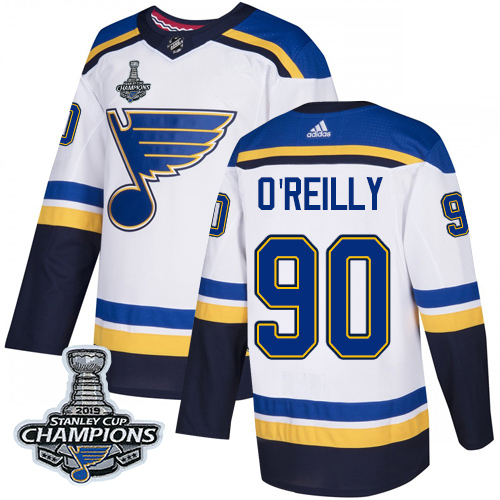 Men's Adidas St. Louis Blues #90 Ryan O'Reilly White Road Stitched NHL Jersey