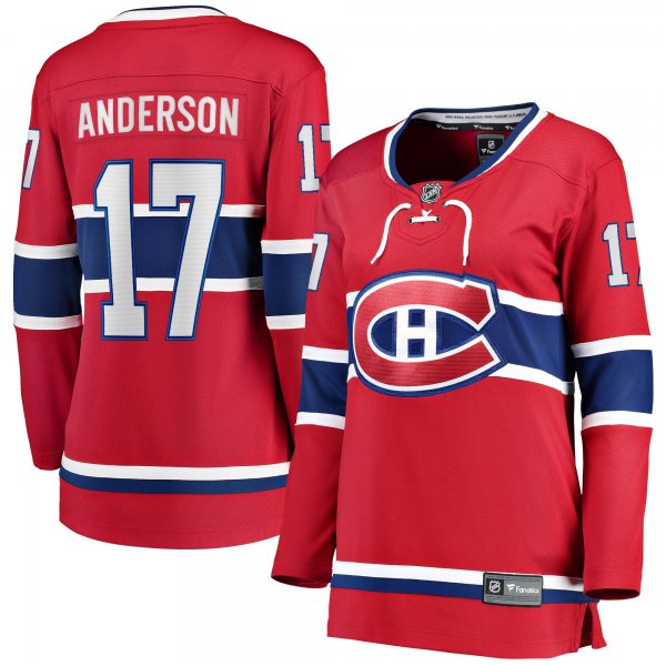 Women's Montreal Canadiens Josh Anderson Fanatics Red Breakaway Player Jersey