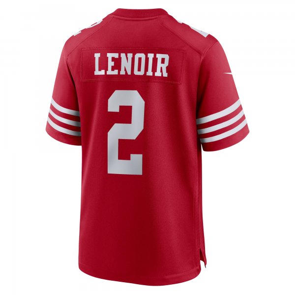 Men's San Francisco 49ers Deommodore Lenoir Nike  Scarlet  Game Jersey