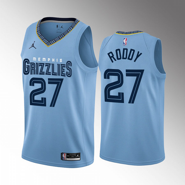 Memphis Grizzlies David Roddy #27 Blue 2022-23 City Edition Jersey