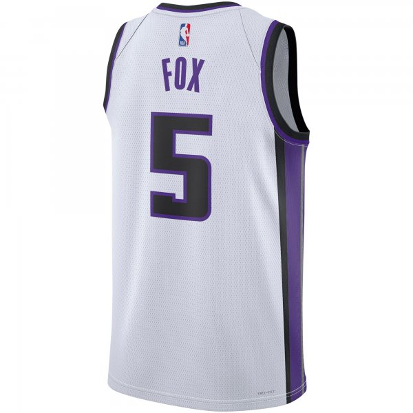 Unisex Sacramento Kings De'Aaron Fox Nike White Swingman Jersey - Association Edition