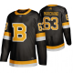 Men's Adidas Boston Bruins #63 Brad Marchand Black NHL 2019-20 Third Jersey