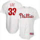 Philadelphia Phillies #33 Cliff Lee White(Red Strip) Stitched MLB Jersey