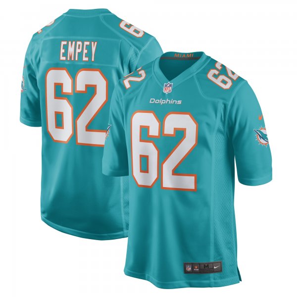 Men's Miami Dolphins James Empey Nike Aqua Game Player Jersey