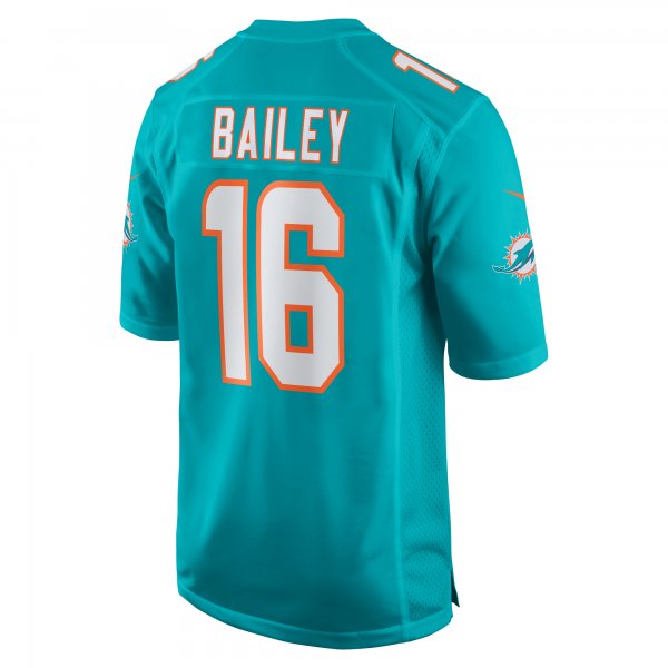 Men's Miami Dolphins Jake Bailey Nike Aqua Game Player Jersey