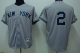 New York Yankees #2 Derek Jeter Stitched Grey Youth MLB Jersey