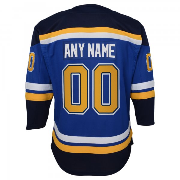 Youth St. Louis Blues Blue Home Premier Custom Jersey