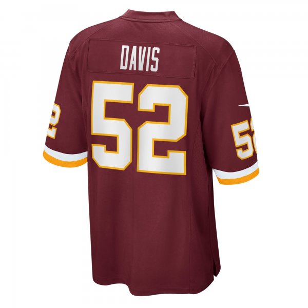 Men's Washington Football Team Jamin Davis Nike Burgundy 2021 NFL Draft First Round Pick Game Jersey