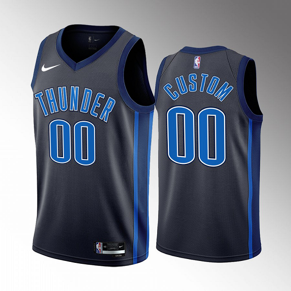 Oklahoma City Thunder Custom #00 Black 2022-23 City Edition Jersey