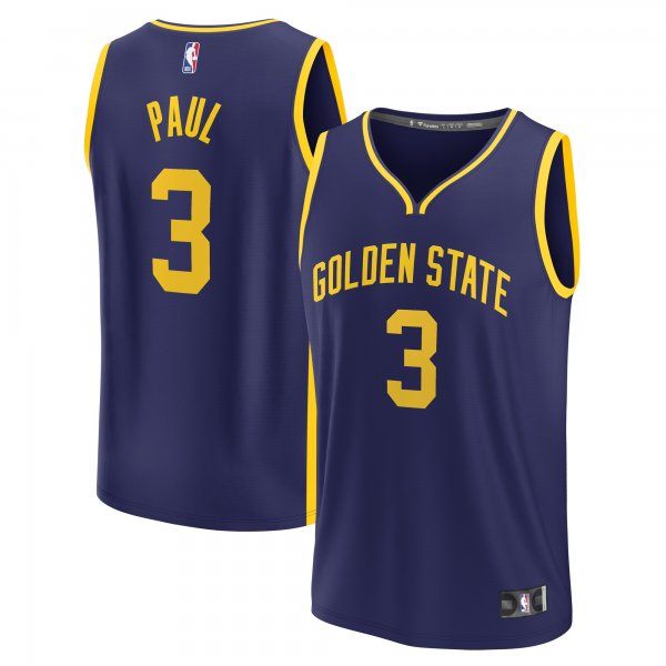 Youth Golden State Warriors Chris Paul Fanatics Navy Fast Break Player Jersey - Statement Edition