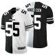 Men's Nike NFL Dallas Cowboys #55 Leighton Vander Esch Black White Peaceful Coexisting Split 2020 Vapor Untouchable Stitched Limited Jersey